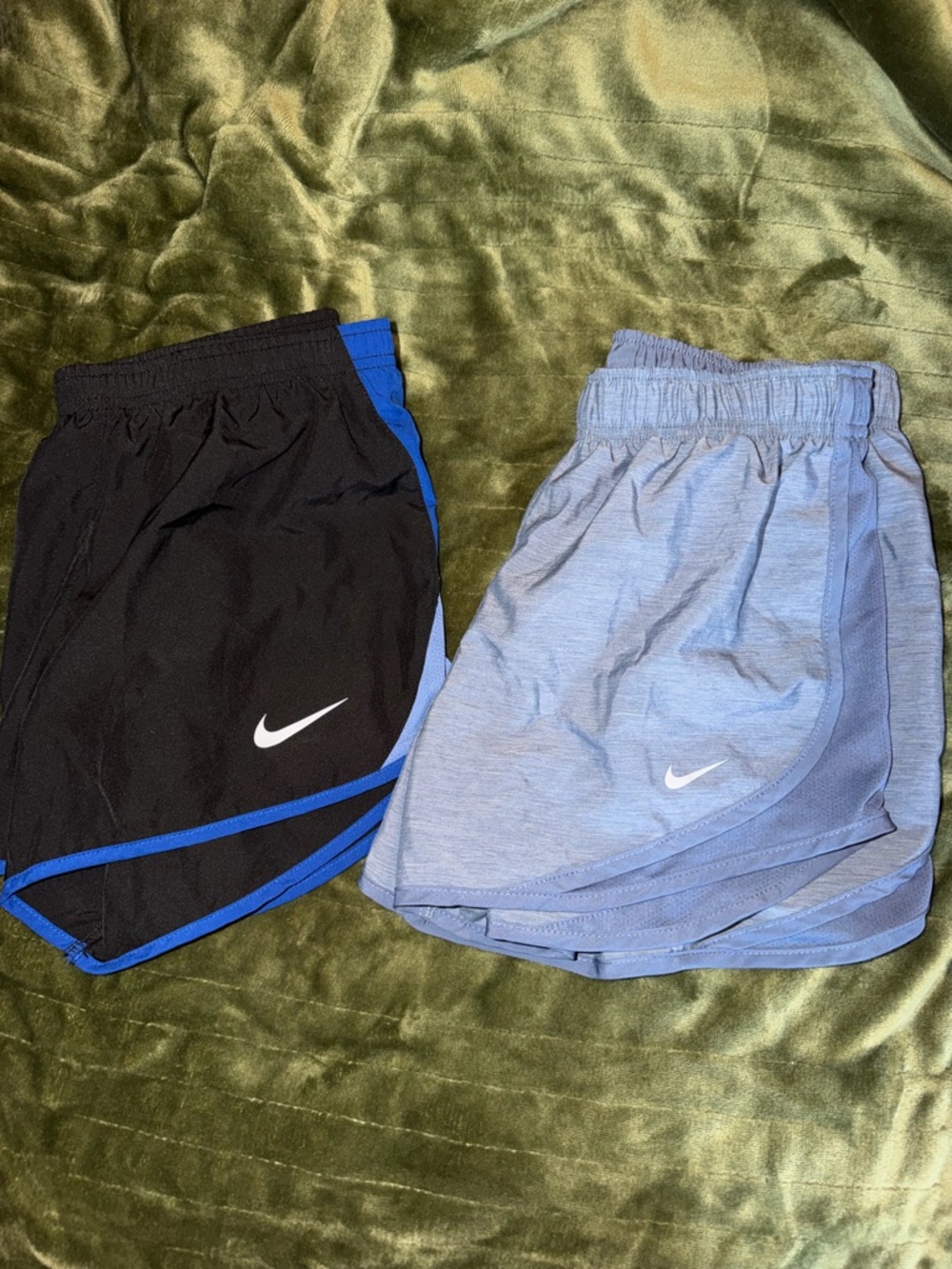 Nike Black & Blue + Light Blue Athletic Shorts Set